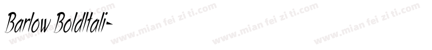 Barlow BoldItali字体转换
